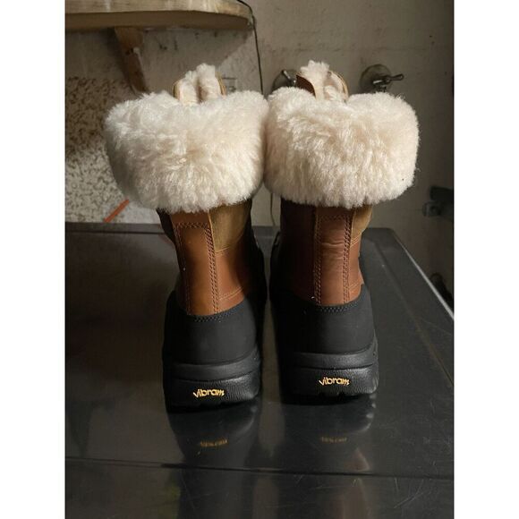 UGG Butte Worchester Brown Leather Waterproof Vibram Boots Men 9M US/42EU 5521 - Picture 15 of 16